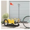 Image de Remorque de vélo jaune et noir tissu oxford et fer