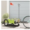 Image de Remorque de vélo vert et noir tissu oxford et fer