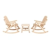Image de Ensemble de Salon de Jardin 3 pcs, Mobilier d'Extérieur avec Table, Ensemble de Meubles de Terrasse Patio, Bois 3185527