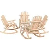 Image de Salon de jardin GENERIQUE 6 personnes bois massif 69 x 96 x 101 cm 5 pieces