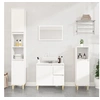 Image de Ensemble d armoires salle de bain 3 pcs blanc bois d ingénierie