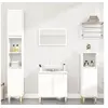 Image de Ensemble de meubles salle de bain 3 pcs blanc bois d ingénierie