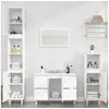 Image de Ensemble de meubles salle de bain 3 pcs blanc bois d'ingénierie3185597