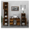 Image de Ensemble de meubles de salle de bain 3 pcs Chêne fumé