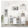 Image de Ensemble de meubles salle de bain 3 pcs blanc bois d ingénierie