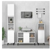 Image de Ensemble de meubles salle de bain 3 pcs blanc bois d ingénierie