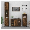 Image de Ensemble de Meubles de Salle de Bain 3 pcs, Armoires de Rangement avec Meuble-lavabo, Organisateur Toilette Intérieur, Chêne Fumé 3185626