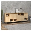 Image de Buffets 3 pcs, Meuble de Rangement avec Compartiments, Armoire de Rangement , Organisateur Intérieur Salon, Industriel, Chêne Sonoma Bois