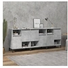 Image de Buffets 3 pcs gris béton 60x35x70 cm bois d ingénierie