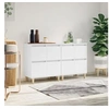 Image de Buffets 2 pcs blanc 60x35x70 cm bois d'ingénierie3185751