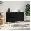 Image de Buffets 2 pcs noir 60x35x70 cm bois d'ingénierie3185752