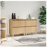 Image de Buffets 2 pcs, Meuble de Rangement avec Compartiments, Armoire de Rangement , Organisateur Intérieur Salon, Scandinave, Chêne Sonoma Bois