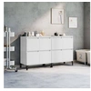 Image de Buffets 2 pcs blanc 60x35x70 cm bois d ingénierie