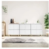 Image de Buffets 3 pcs blanc 60x35x70 cm bois d ingénierie
