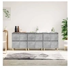 Image de Buffets 3 pcs gris béton 60x35x70 cm bois d ingénierie
