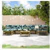 Image de Salon de jardin modulable bois bois 8 pieces 8 personnes