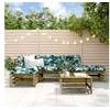 Image de Salon de jardin modulable bois bois 6 pieces x 57.5 x 60 6 personnes