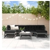 Image de Salon de jardin modulable bois massif gris 7 pieces x 57.5 x 60 7 personnes