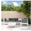 Image de Salon de jardin 6 pcs avec coussins blanc bois massif 3186005