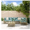 Image de Salon de jardin modulable bois bois 6 pieces x 57.5 x 60 6 personnes