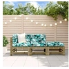 Image de Salon de jardin modulable Bois bois 3 pieces x 57.5 x 60 3 personnes