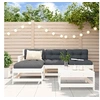 Image de 5-delige Loungeset met kussens massief hout wit3186054