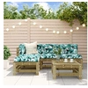Image de Salon de jardin modulable Bois bois 5 pieces x 57.5 x 60 5 personnes