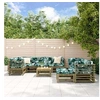 Image de Salon de jardin modulable Bois bois 10 pieces x 57.5 x 60 10 personnes