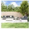 Image de Salon de jardin modulable bois massif blanc 6 pieces x 120 x 69 6 personnes