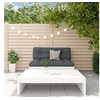 Image de Salon de jardin modulable bois massif blanc 2 pieces x 120 x 69 2 personnes