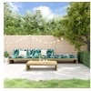 Image de Salon de jardin modulable Bois bois 4 pieces x 120 x 69 4 personnes