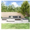 Image de Salon de jardin modulable blanc bois massif 5 pieces 120.0 x 84.0 x 30 cm 5 personnes