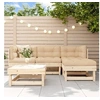 Image de Salon de jardin modulable bois massif bois 5 pieces x 61 x 62 4 personnes