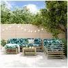 Image de Salon de jardin modulable Bois 5 personnes 7 pieces