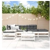 Image de Salon de jardin modulable bois massif blanc 6 pieces x 62 x 70.5 6 personnes