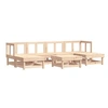 Image de Salon de jardin modulable bois massif 6 personnes 7 pieces 61 x 61 x 62 cm
