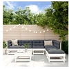 Image de Salon de jardin modulable bois massif blanc 7 pieces x 61 x 62 6 personnes
