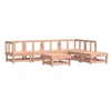 Image de Salon de jardin modulable 7 pieces 6 personnes bois massif 60.5 x 61 x 62 bois