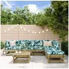 Image de Salon de jardin modulable bois massif 7 pieces 60.5 x 61 x 62 cm