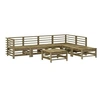 Image de Salon de jardin modulable bois bois 7 pieces 63.5 x 63.5 x 60 6 personnes