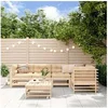 Image de Salon de jardin modulable bois massif bois 6 pieces 5 personnes