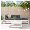 Image de Salon de jardin modulable bois massif blanc 4 pieces x 62 x 70.5 3 personnes