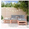 Image de Salon de jardin modulable vidaxl bois massif 3 personnes x 63.5 x 60 cm 4 pieces