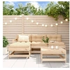 Image de Salon de jardin modulable bois massif bois 5 pieces 62.0 x 62.0 x 32 4 personnes