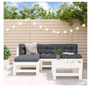 Image de Salon de jardin modulable bois massif blanc 5 pieces x 63.5 x 60 4 personnes