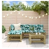 Image de Salon de jardin modulable bois bois 5 pieces x 63.5 x 60 5 personnes