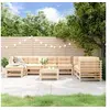 Image de Salon de jardin modulable bois massif bois 8 pieces x 63.5 x 60 7 personnes