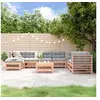 Image de Salon de jardin modulable bois massif bois 8 pieces 66.0 x 62.0 x 32 7 personnes