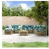Image de Salon de jardin modulable bois bois 8 pieces x 63.5 x 60 7 personnes