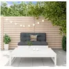 Image de Salon de jardin bois massif blanc 2 pieces 2 personnes